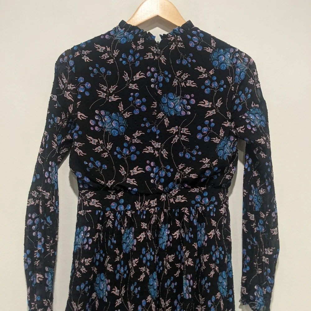 Whistles Elderberry Print Dobby Dress - Picture 8 of 14